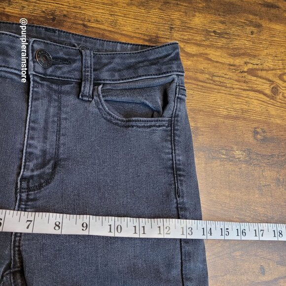 American Eagle Jeans 2 L Jegging Next Level Stretch Hi Rise Black Wash Denim - Picture 9 of 13